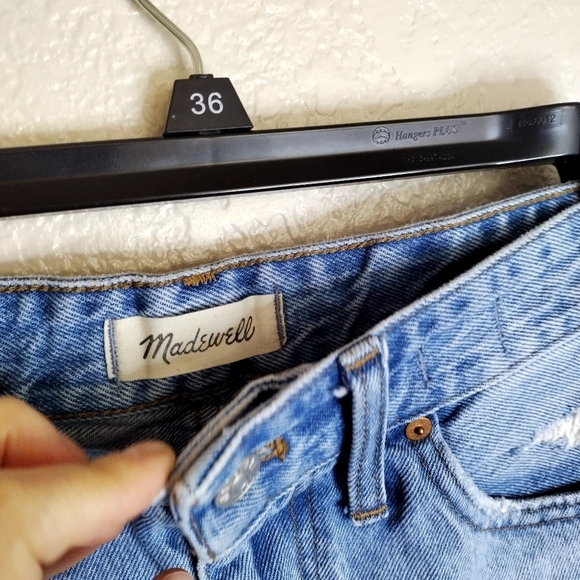 Madewell Relaxed Denim Shorts Distressed Sz 28 - Picture 4 of 9
